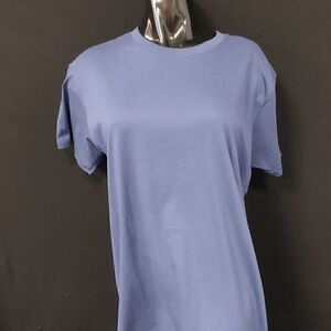 LADIE'S HANES BEEFY T CREW NECK T SHIRT NAVY